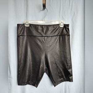 G151. Wild Fable Faux Leather Bike Shorts in Black - Size XL